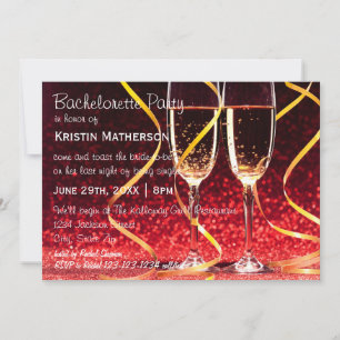 Champagnergläser Foto - Junggesellinnenparty Einladung