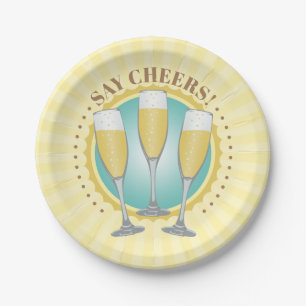 Champagnergläser Pappteller