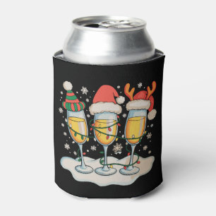 Champagnergläser Weihnachtsmann Rentier Weihnachte Dosenkühler