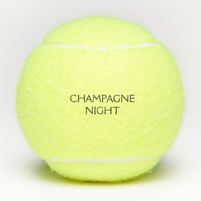 Champagnernacht Tennisbälle (Vorderseite)