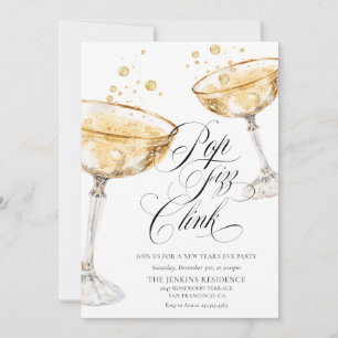 Champagnerparty-Einladung Pop Fizz Clink Einladung