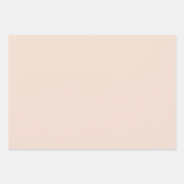 Champagnerrosa Schlicht, Solid Color Geschenkpapier Set (Vorderseite)