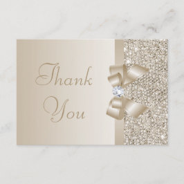 Champagnersequenzen, Bow & Diamond Vielen Dank Dankeskarte