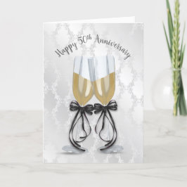 Champagnertoast zum 50. Hochzeitstag Karte