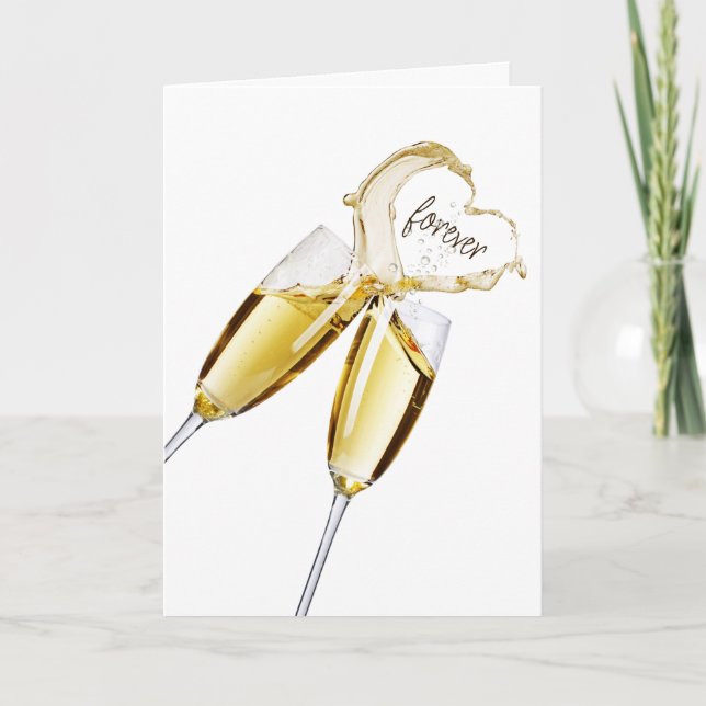 Champagnertoast zum Jubiläum Karte (Vorderseite)