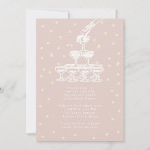 Champaign French Wedding Einladung
