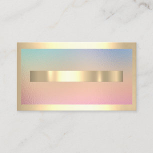 Champaign Gold Frame Metal Ombre Holografie Visitenkarte