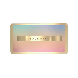 Champaign Gold Frame Metallic Ombre Luxury VIP Bus Adressaufkleber