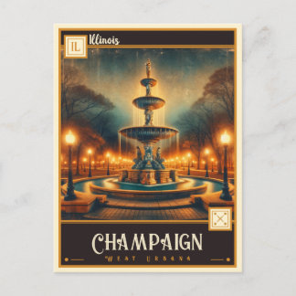 Champaign, Illinois | VINTAG Postkarte