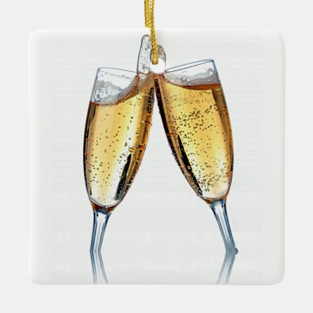 **CHAMPAIGN TOAST** CHRISTMAS ORNANATION KERAMIKORNAMENT (Vorderseite)