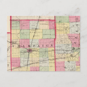Champaign, Vermillion Landkreis Postkarte