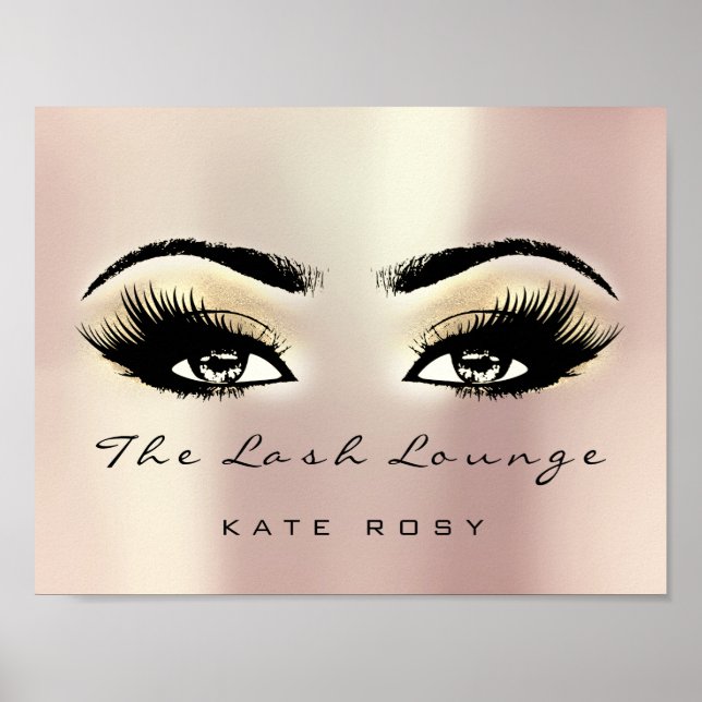 Champaigname Makeup Artist Beauty Studio Lashes Poster (Vorne)