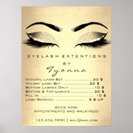 Champaigne Gold Makeup Artist Eyes Lashes Preise Poster