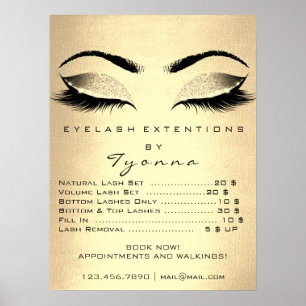 Champaigne Gold Makeup Artist Eyes Lashes Preise Poster