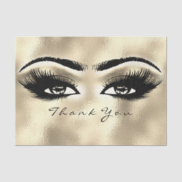 Champaigne Sepia Bridal Glitzer Danke Eyes Gold Seidenpapier