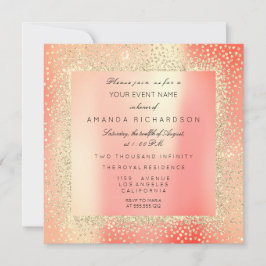 Champaigne Sepia Gold Glitzer Confetti Pink Peach Einladung