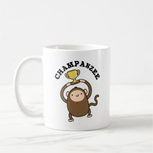 Champanzee Funny Champion Chimpanzee Pun Kaffeetasse