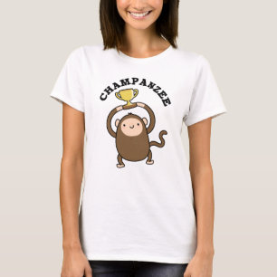 Champanzee Funny Champion Chimpanzee Pun T-Shirt