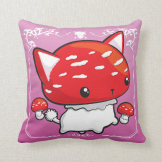 Champignon mignon de chat de rose de coussin de