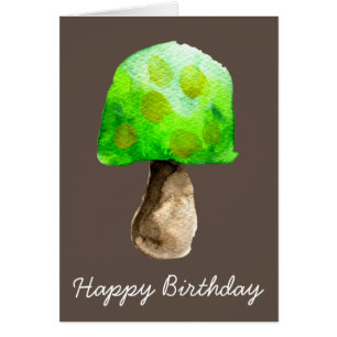 Champignon vert aquarelle champignons mignons