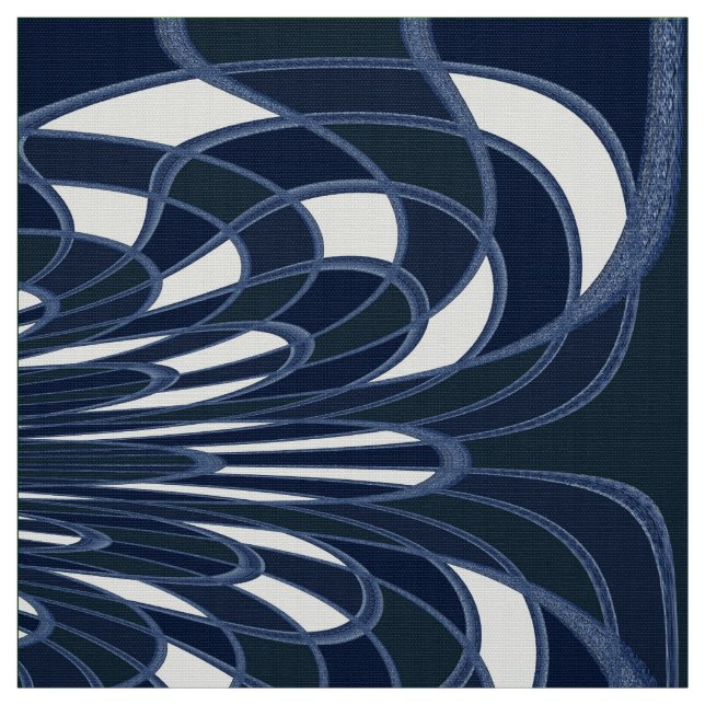 Champignons, Abstrait - Marine - Tissu (Échantillon)