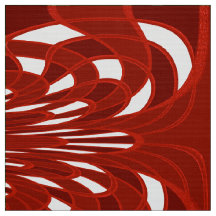 Champignons, Abstraits - Cardinal Rouge - Tissu