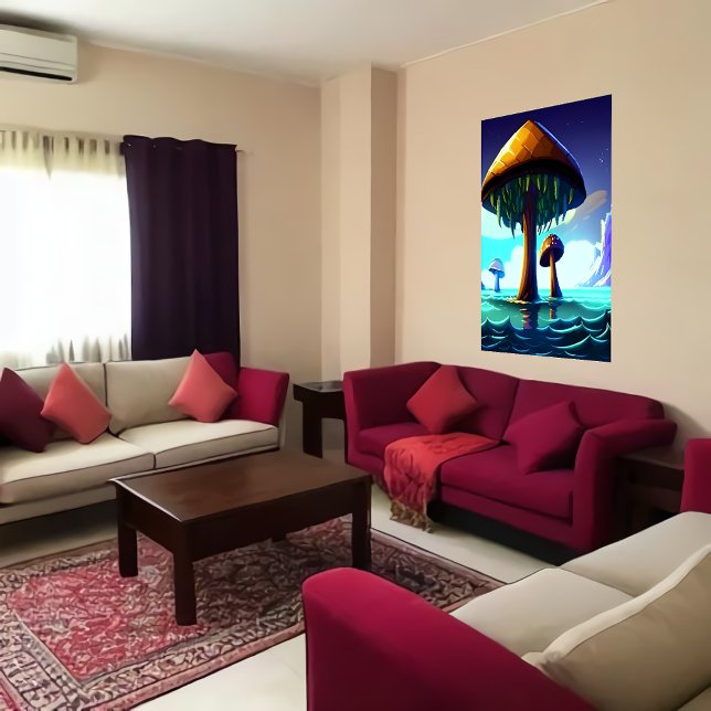 Champignons dans la mer | AI Art Poster (Créateur téléchargé)