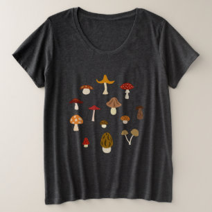 Champignons d'automne Plus T-shirt Taille