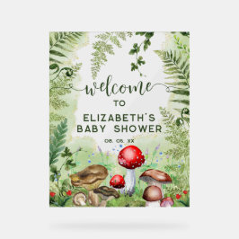 Champignons des forêts de bois Affiche de bienvenu