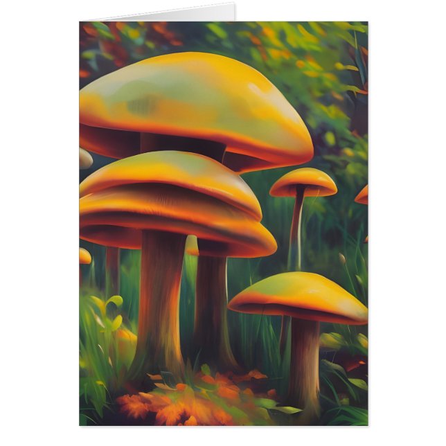 Champignons Jaunes Toutes les occasions Carte de v (Devant)