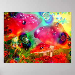 Champignons magiques - Poster