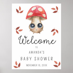 Champignons mignons - Affiche de bienvenue Baby sh