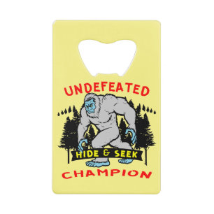 Champion Bigfoot 04 # Unbesiegt Hide & Seek Geldbeutel Flaschenöffner