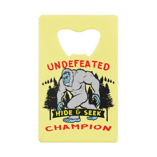 Champion Bigfoot 04 # Unbesiegt Hide & Seek Geldbeutel Flaschenöffner (Vorderseite)