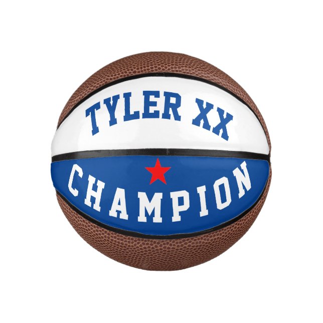Champion Blau-Weiß Mini Basketball (Vorderseite)