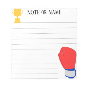Champion-Boxen Personalisiertes Notizbuch Notizblock