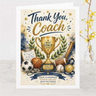 Champion Coach Danke-Sporttrophäenkarte Karte