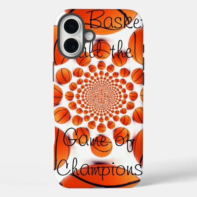 Champion Court Vision: Basketball Spiel der Champs iPhone 16 Plus Hülle (Rückseite)
