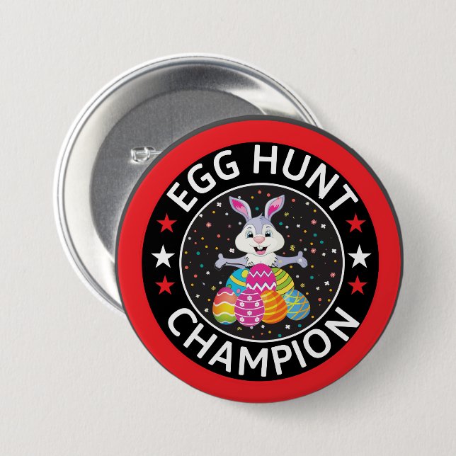 Champion der Ostereier Button (Vorne & Hinten)