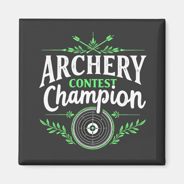 Champion des Bogenwettbewerbs Bow and Arrow Magnet (Vorne)