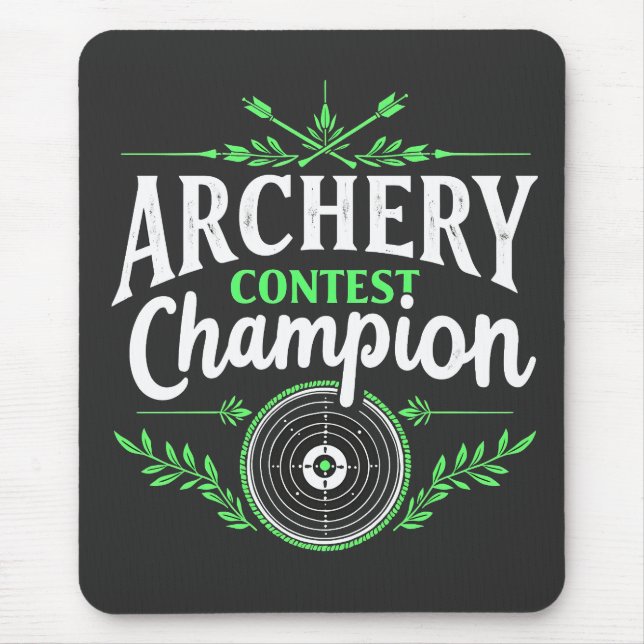 Champion des Bogenwettbewerbs Bow and Arrow Mousepad (Vorne)