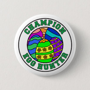 Champion Egg Hunter Ostereier Jagd Button