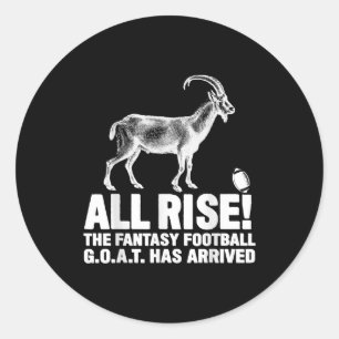Champion Fantasy Football Goat Geschenk Runder Aufkleber