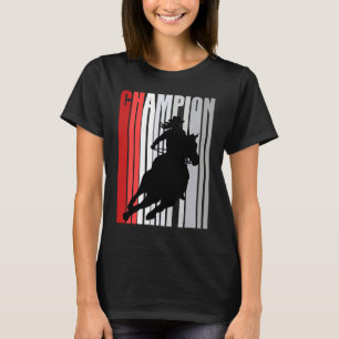 Champion-Fassrennen-Reitsport Rote Cowgirl Wi T-Shirt