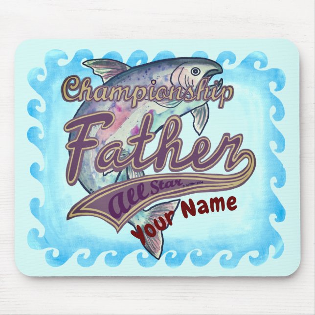 Champion Fishing Vater individuelle Name Mousepad (Vorne)