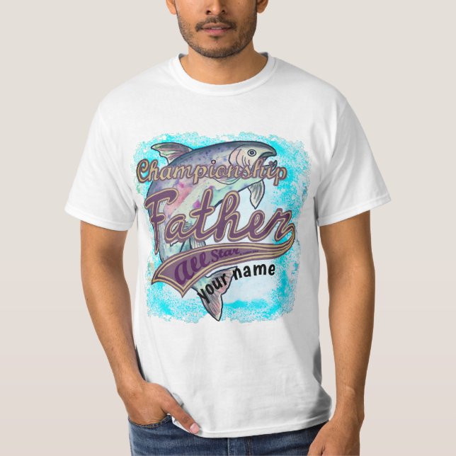 Champion Fishing Vater T-Shirt (Vorderseite)