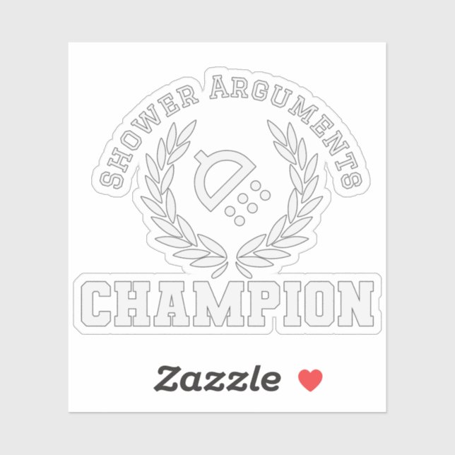 Champion für Duschargumente Aufkleber (Blatt)