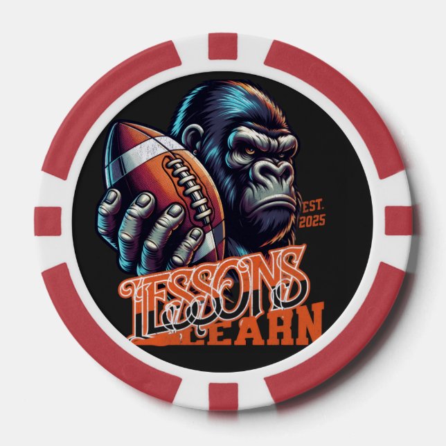 Champion Gorilla Lessons Learn Poker Chip (Vorderseite)
