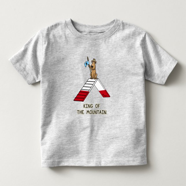 Champion King of the Berg Hund Agility lustig Kleinkind T-shirt (Vorderseite)