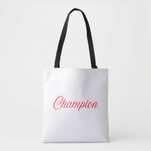 Champion-Mentalität Motivations-Typografie-T-Shirt Tasche